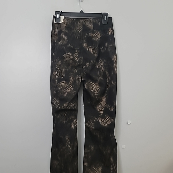 Free People Jayde Metallic Detail Flared Jeans In Black - Picture 10 of 11